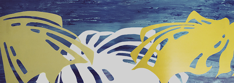 “Calima”, Acrílico sobre tela, 70 x 200